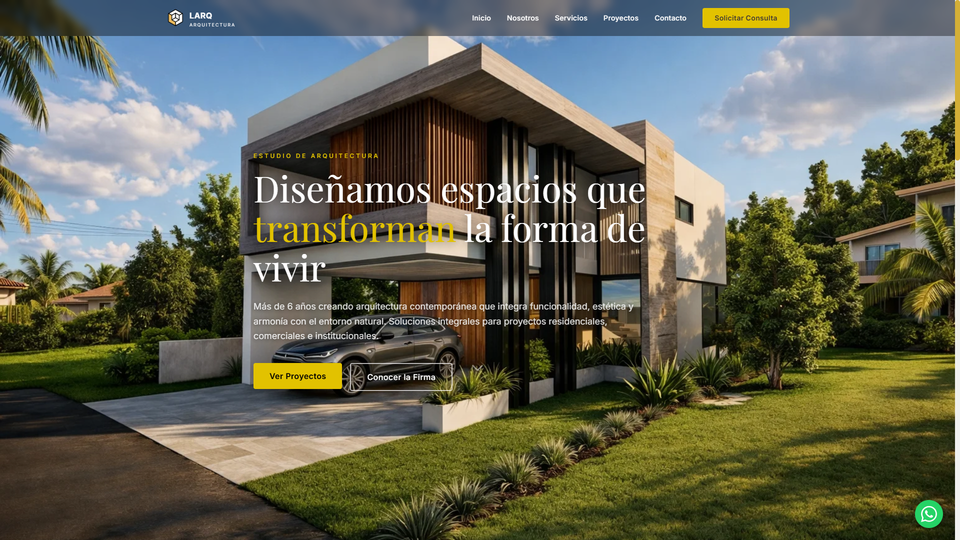 Sitio web profesional para agencia de arquitectos